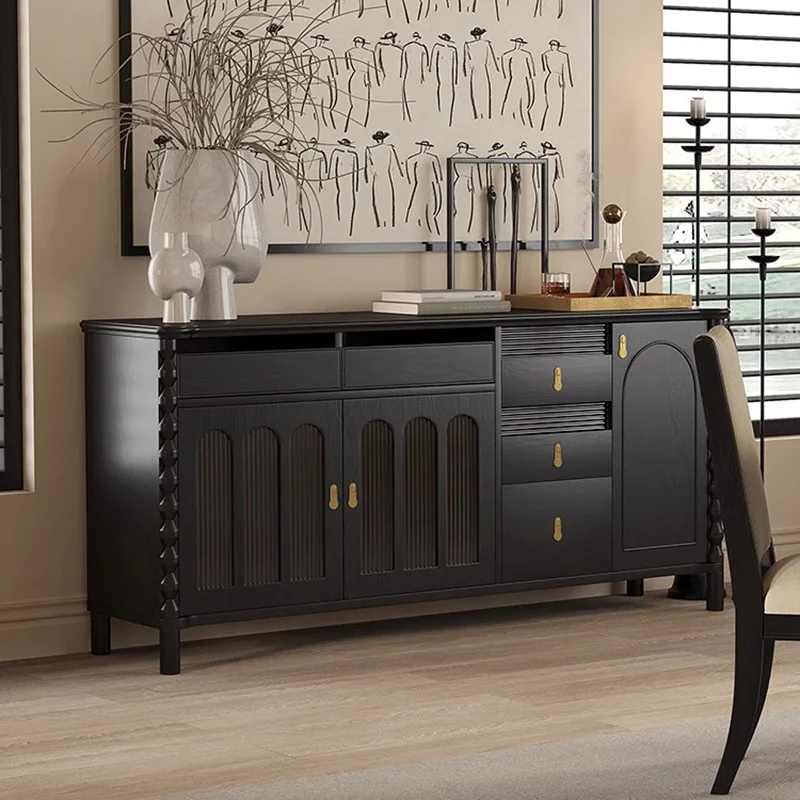 

Североамериканский ретро обеденный боковой шкаф из цельного дерева, французский средневековый декоративный шкаф для гостиной у стены, шкаф для хранения вещей