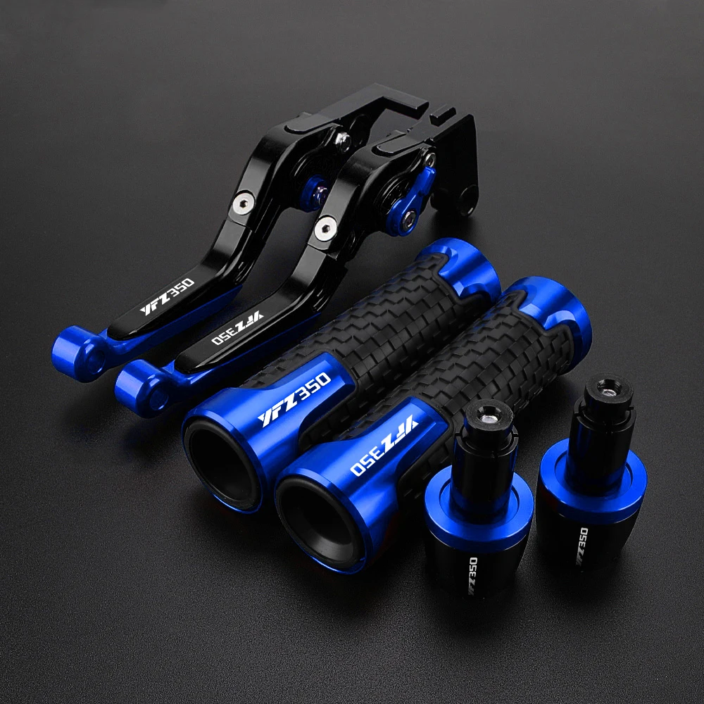 Motorcycle Adjustable For YAMAHA YFZ350 Banshee YFZ350 2002 2003 2004-2007 2008 Clutch Brake Levers YFZ350 Handlebar grips ends