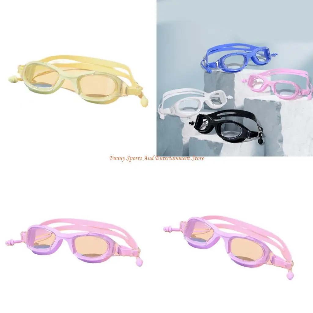

C4DE Adjustables Strap Swim Goggles With Ear Plugs Diving Goggles Swimming Goggles