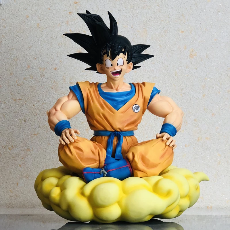 Dragon Ball Action Figure Super Saiyan Son Goku Nimbus Cloud Pole Sitting Cloud Sitting Position Pvc  Collectible Model Toy Box