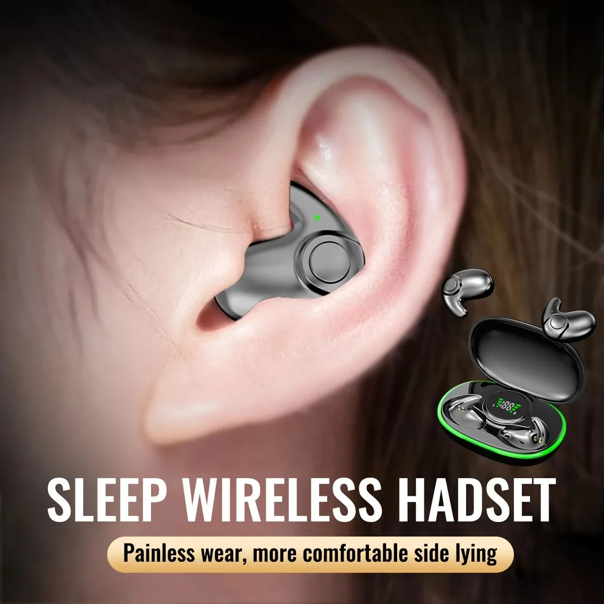Ultra small mini wireless earphones, Invisible wireless sleep headphones, comfortable to wear, high-definition sound quality #1