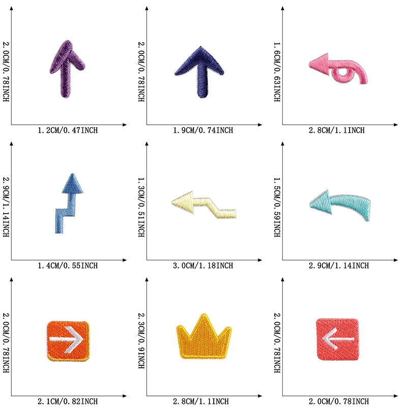 21 Pcs Shape Cute Small Patches For Clothing Kids Iron On Embroidered Jackets Letters Stickers Pack Lots Girls Heart Sewing Diy