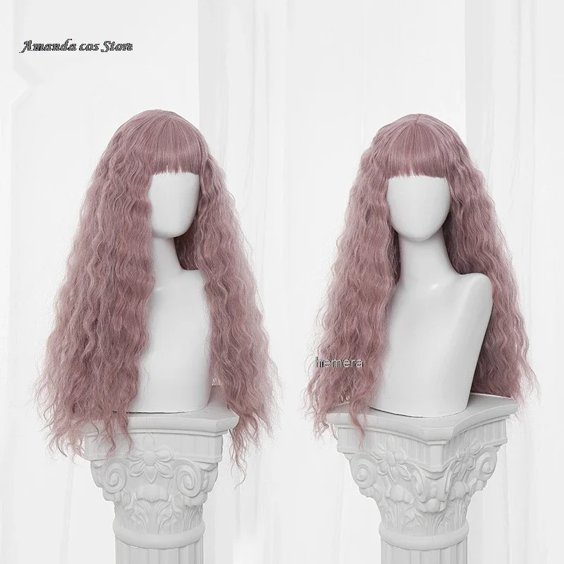 Anime NANA Reira Serizawa Cosplay Wig Long Curly Pink Wig Reira Serizawa Rosy Wig Free Wig Cap