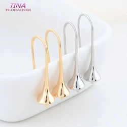 10PCS 7*27MM 14K Gold Color Brass Earrings Hoops High Quality Jewelry Making Supplies Diy Findings Accessories