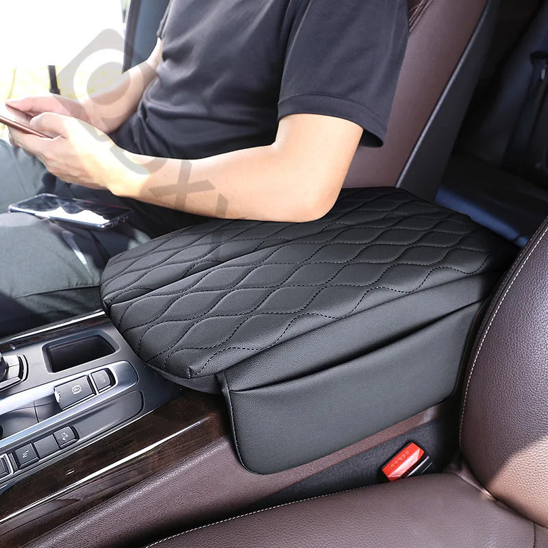 Center Console Cover for BMW X5 F15 2014-2018 X6 F16 2015-2019 Car Armrest Box Pad Soft Leather Elbow Support Arm Rest Cushion