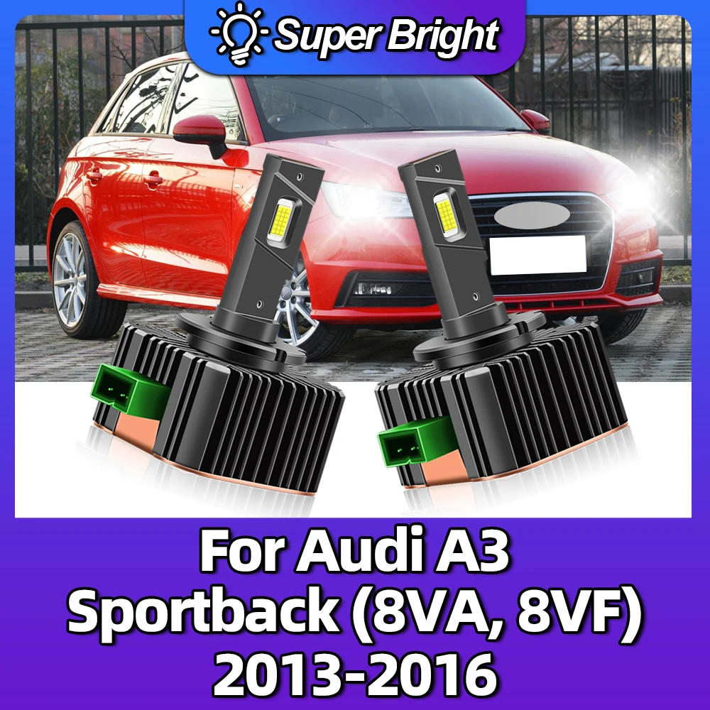 D3S LED Car Headlight Bulb 90W 1:1 HID Headlamp 6000K Plug&Play Auto Light For Audi A3 S3 RS3 8V 2012 2013 2014 2015 2016 