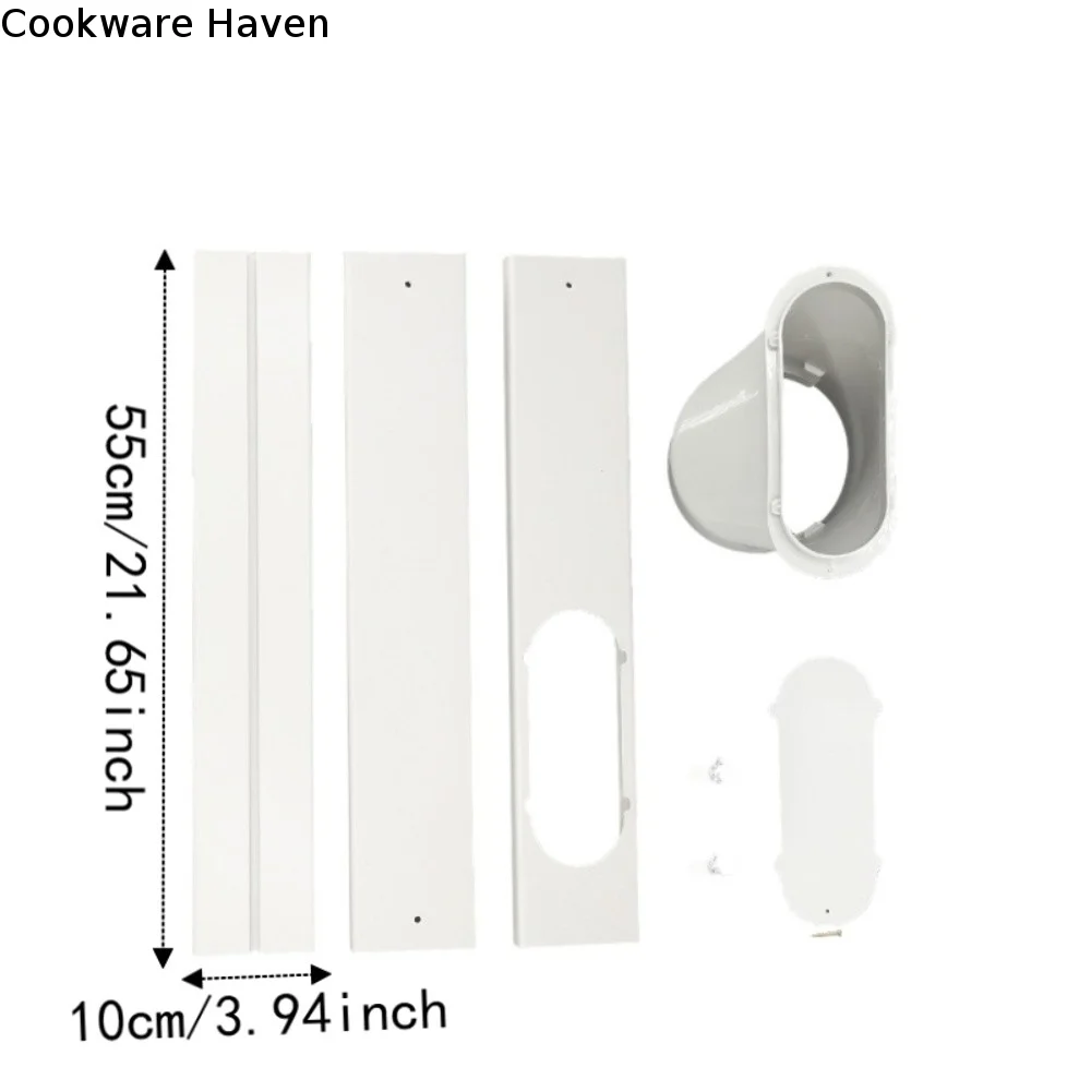 Adjustable Air Conditioner Exhaust Hose Easy Install Flexible Window Baffle 150mm Spiral Steel Wire Vent Duct Tube Indoor Use
