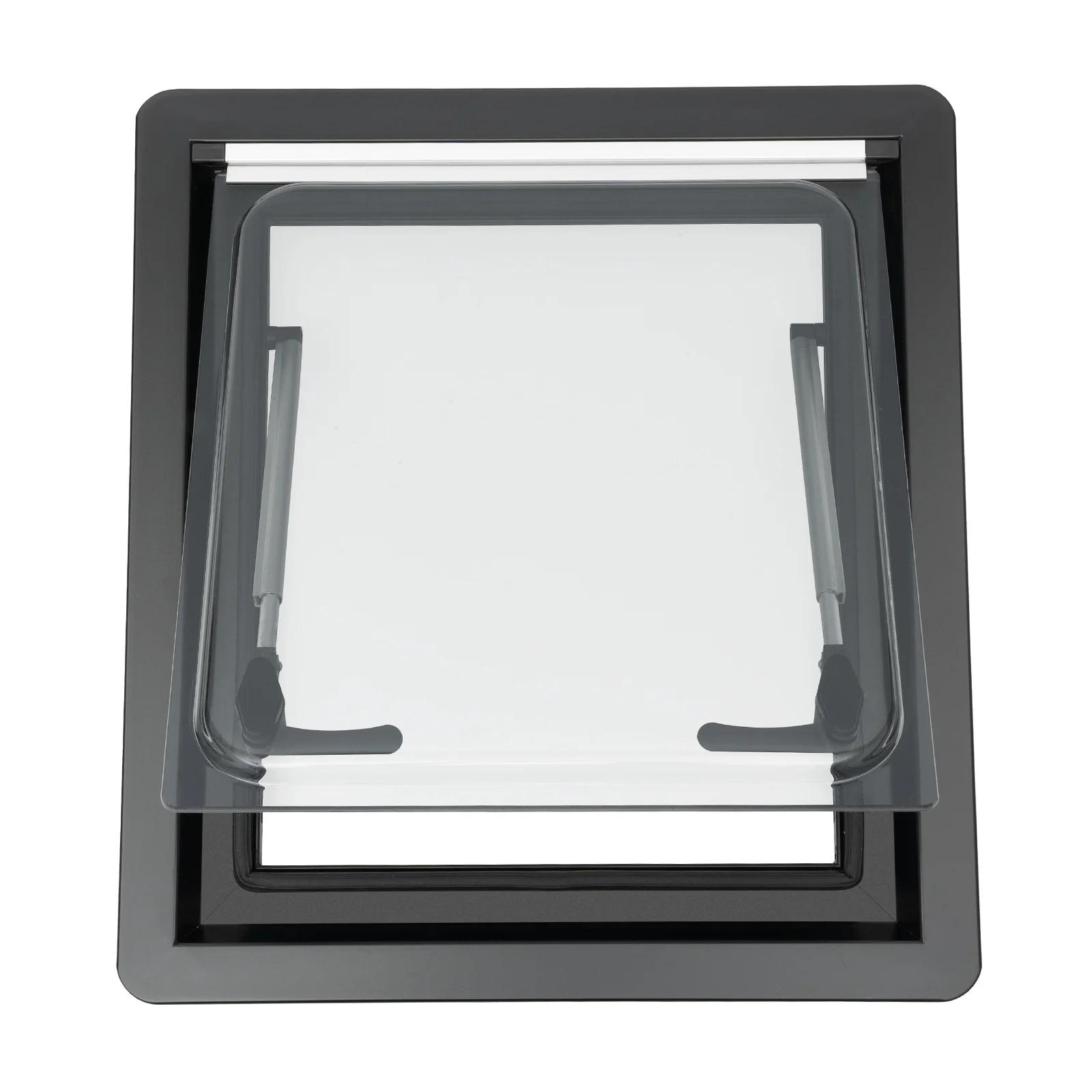 450x500mm RV Push Window ABS Frame Electrostatic Spraying RV Ventilation Window for Campers Caravan Trailer