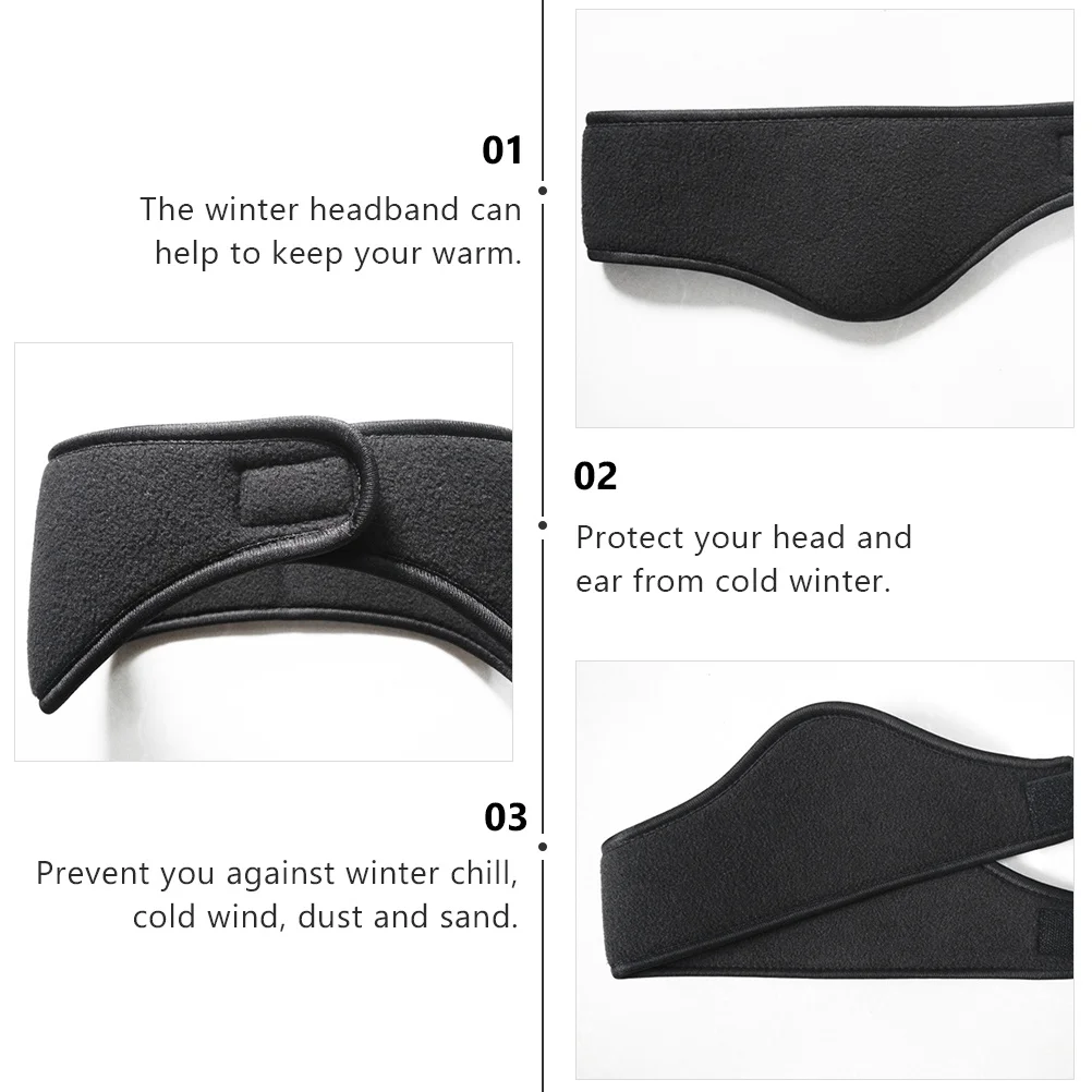 

2pcs Warm Headband Double-Deck Stretchy Ear Cover For Outdoor Winter Sports Full Cover Headband Lightweight Cold-Proof Hairband