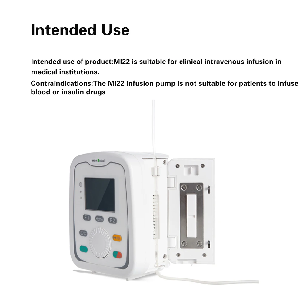Precision Controlled Infusion Tool MI22  Infusion Pump Built-in Recharge Battery Portable Size for Common Human and Pet