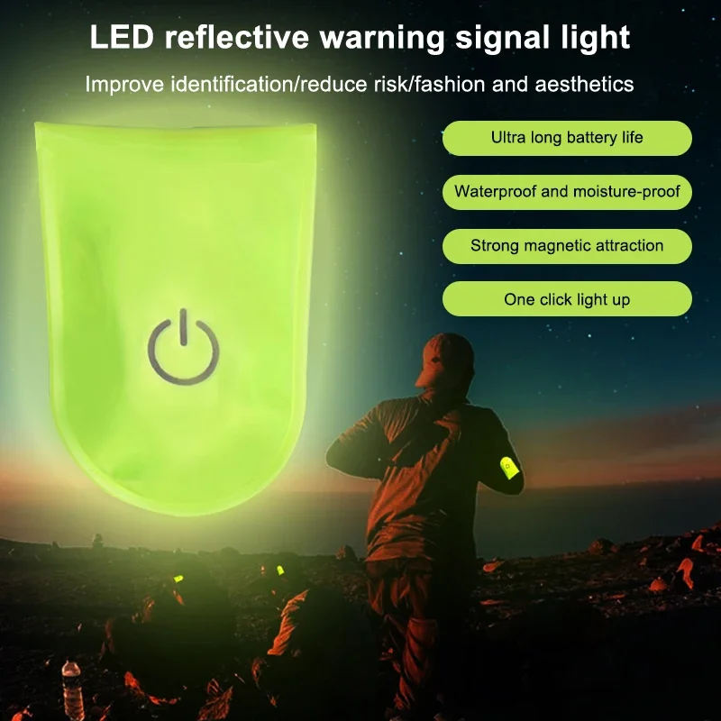 

12cm Magnetic Clip Lamp Hands-Free LED Flashlight Night Light For Nursing Walking Running Emergency Reflective Light Strip