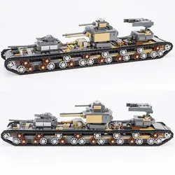 MOC Military Building Block KV-VI Heavy Tank Model 8 in 1 Changeable Armored Vehicle Assembly Brick Toy Gift