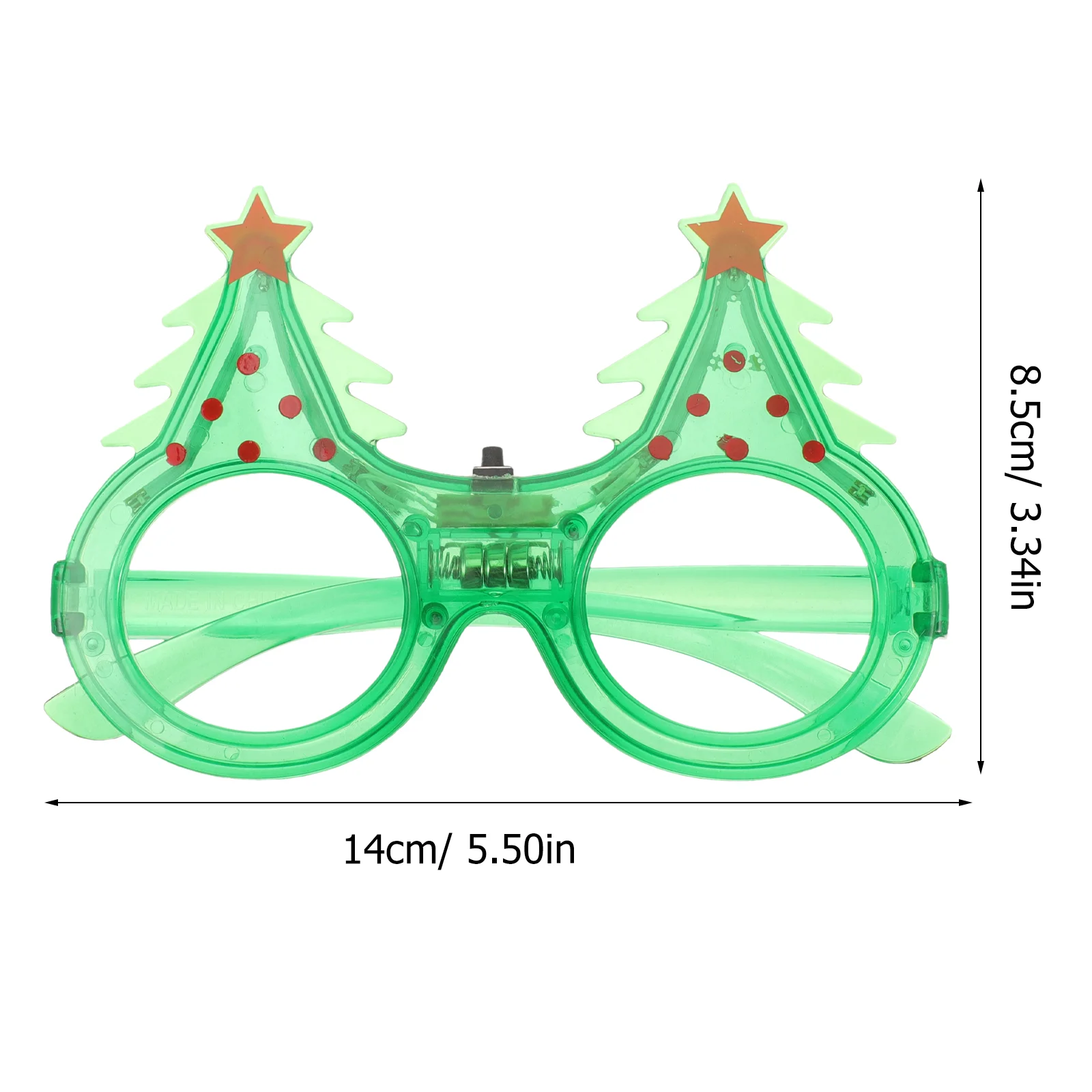 Christmas Tree Glitter Glasses Luminous Carnival Booth Props LED Light up Sunglasses PC Accessories Birthday Party Supplies