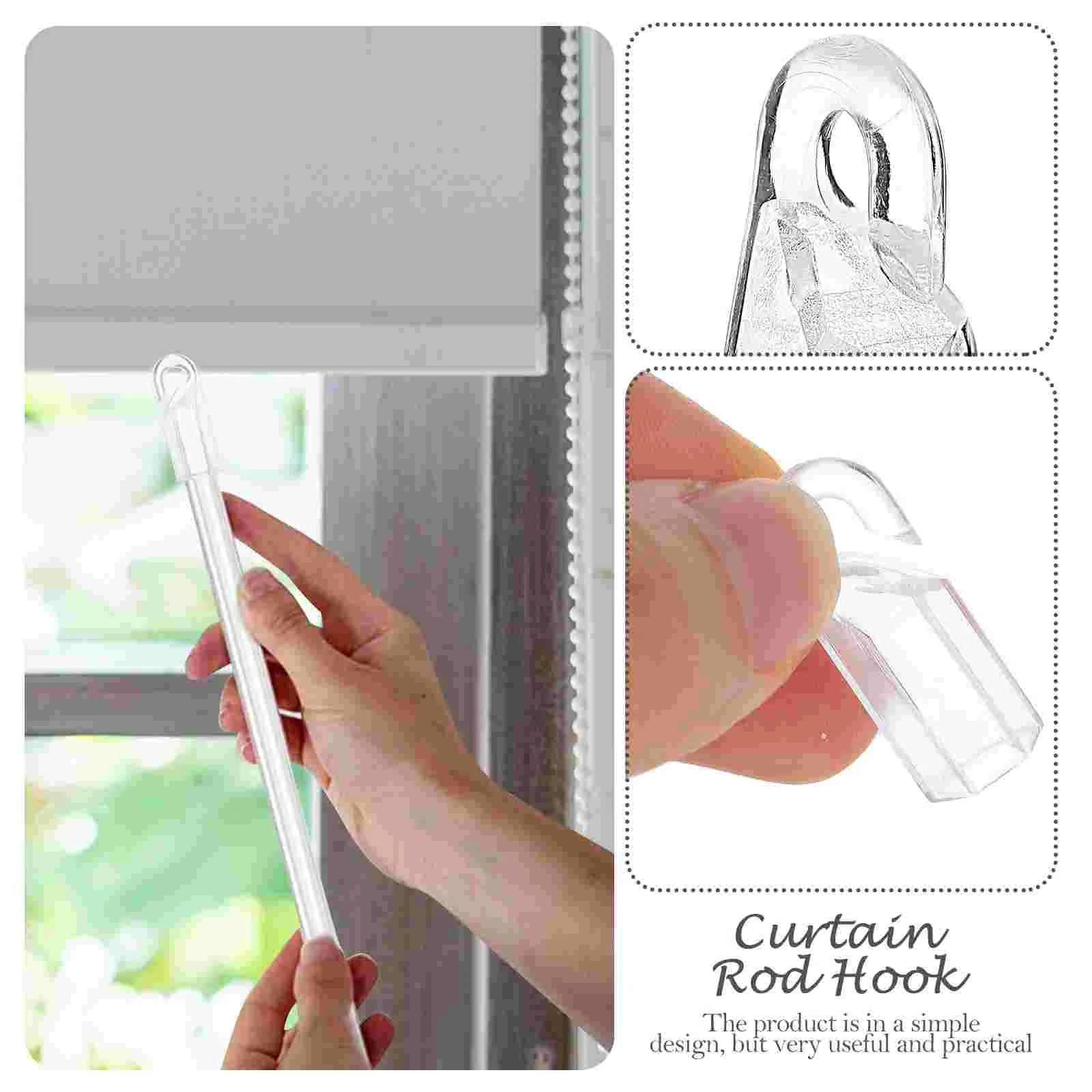 24 Pcs Venetian Blind Handle Connector Hook Accessory Wand Curtain Window Parts Hangers Pvc Rod Useful