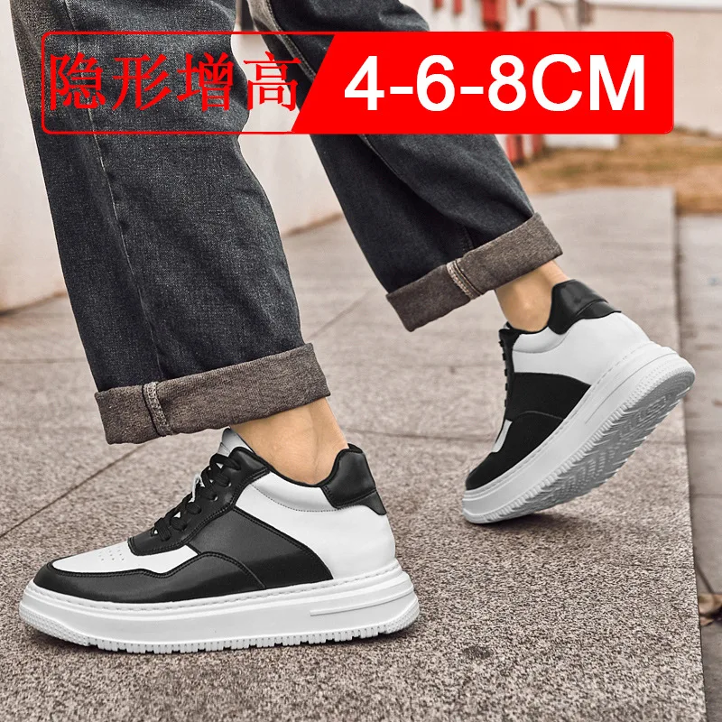 Mens new model invisible height increasing breathable sports trend casual sneakers Increase by 4/6/8 centimeters Lightweight