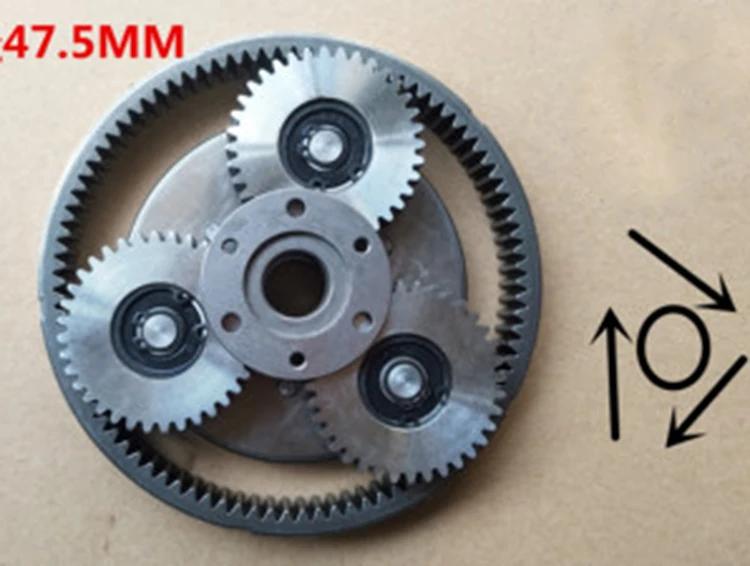

1Set 36T Gear Diameter:38mm Thickness:12mm Electric Vehicle Motor Steel Gear+Gear Ring+Clutch