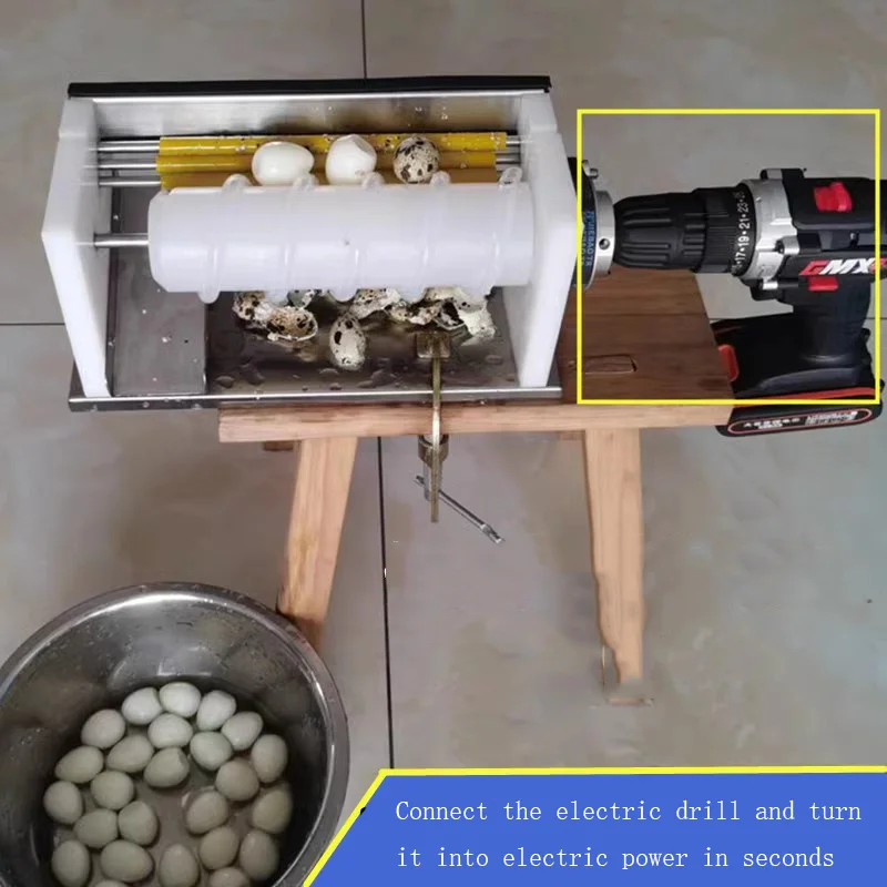Hoge Kwaliteit Kwartel Ei Schilmachine Gekookte Vogel Eeg Dunschiller Huishoudelijke Handleiding Eieren Schil Machine
