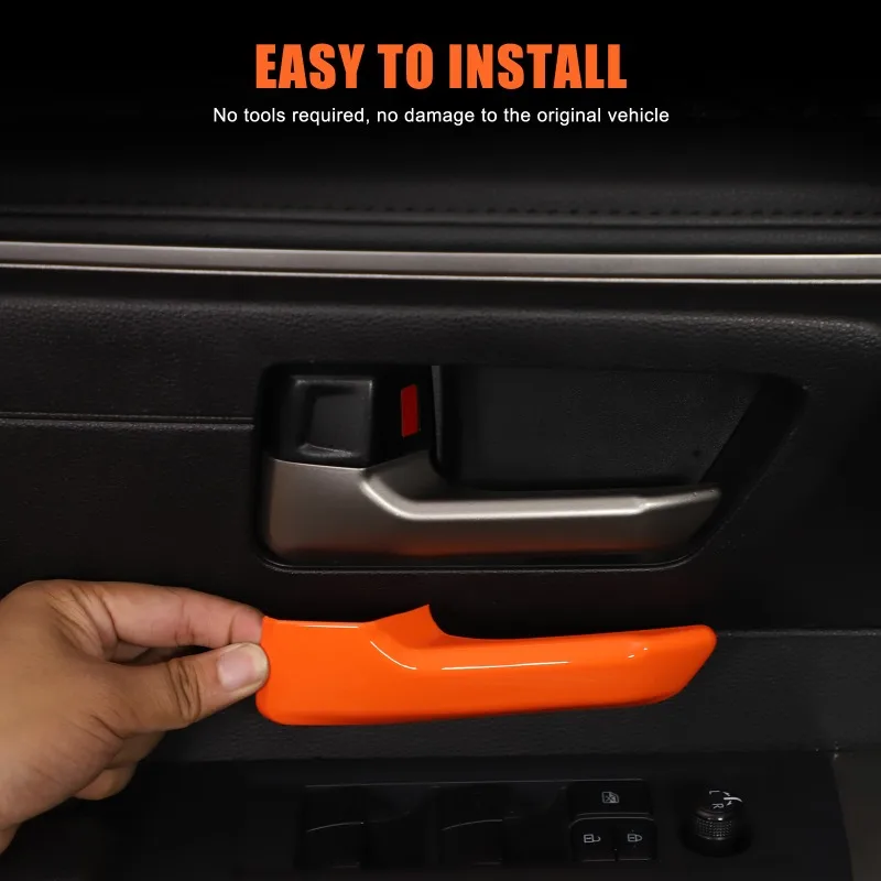 ABS ل 2022 + تويوتا تندرا/سيكويا/2024 + تاكوما غطاء مقبض الباب اكسسوارات السيارات الداخلية #6