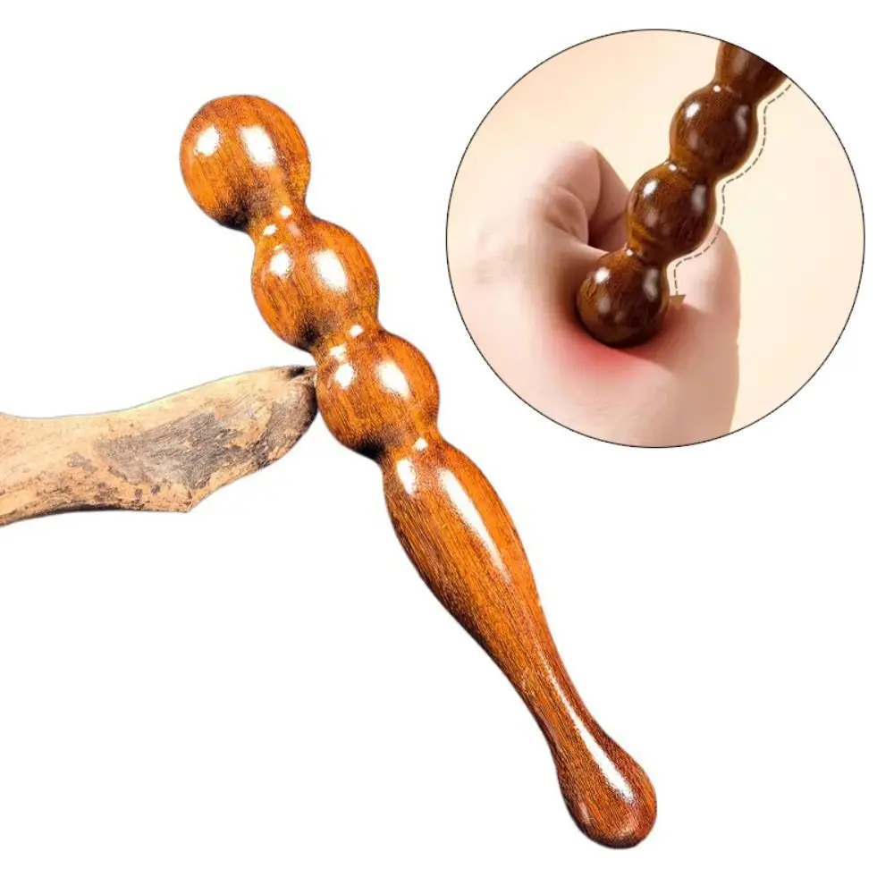 Ergonomic Acupuncture Stick Durable Portable Sandalwood Massage Stick Handheld Design Foot Massage Stick Meridian Therapy
