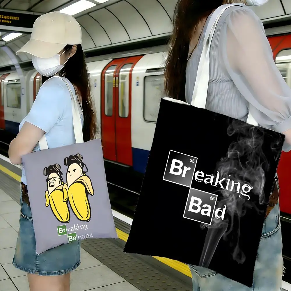 Series Drama Breaking Bad Storage Bags Shopping Bags Series Print Bags Lightweight Shoulder Bag For Daily Use