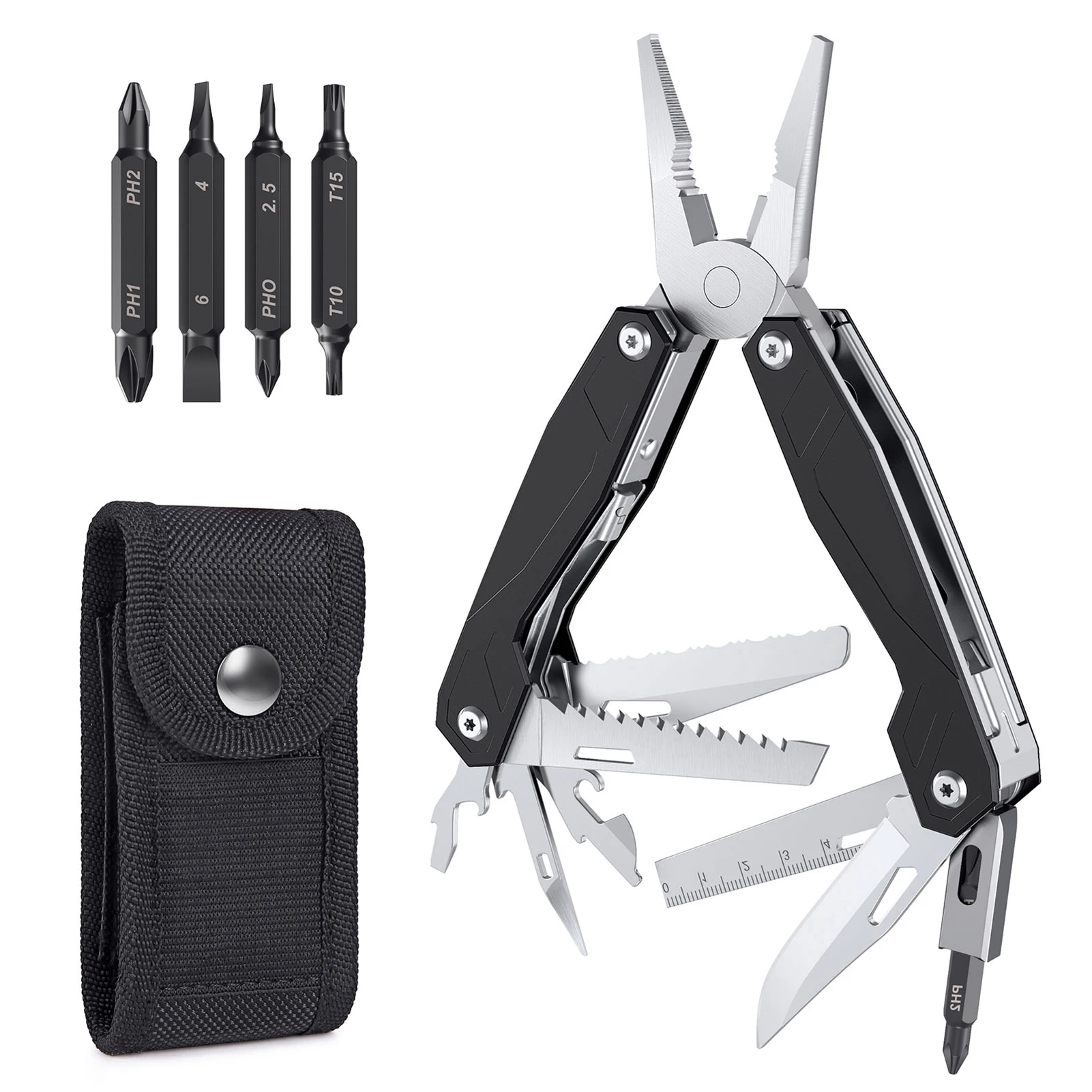 Multifunctional Tool Plier Wire Stripper Folding Pliers Outdoor Camping Portable Folding Pocket Pliers Knife Hiking