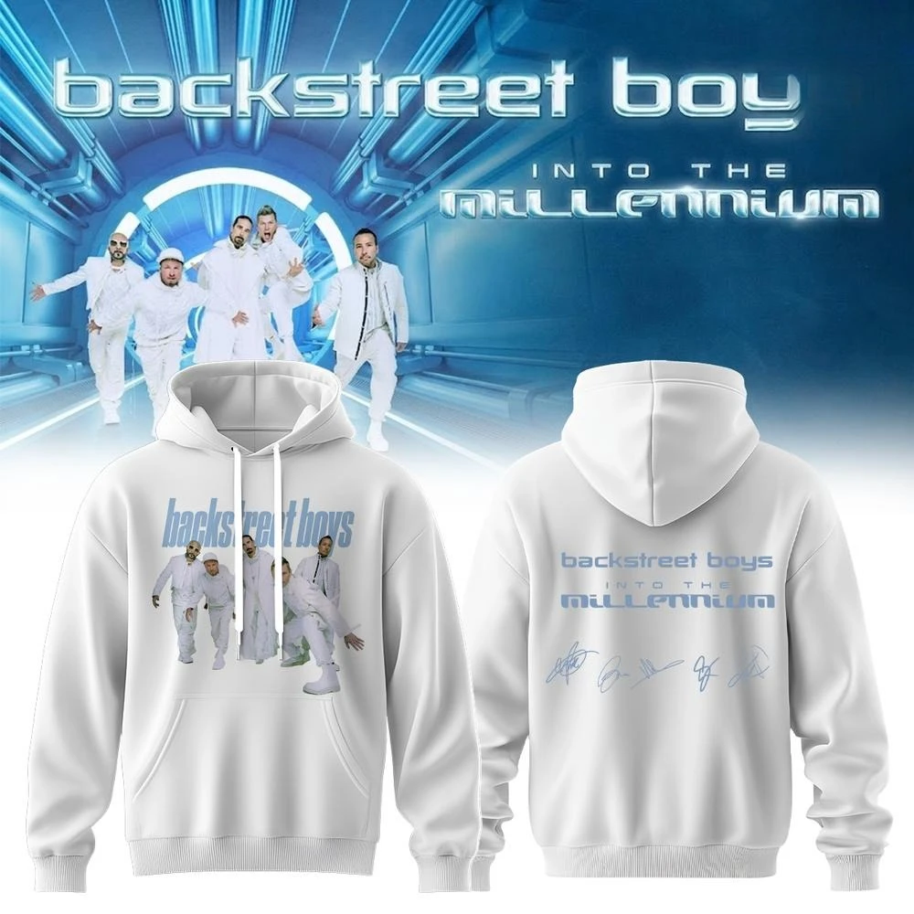 Backstreet Boys Into The Millennium Vintage-Porträt-Hoodie mit Aufdruck, Musikband-Design, für Männer und Frauen, langärmeliges Fan-Sweatshirt. – Detail 2
