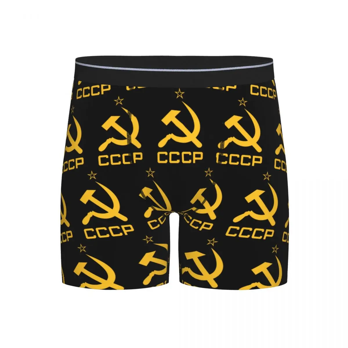 

Long Boxer Underpants Shorts CCCP Star Soviet Union USSR15 Panties Men's Comfortable Underwear for Homme Man Boyfriend Gifts