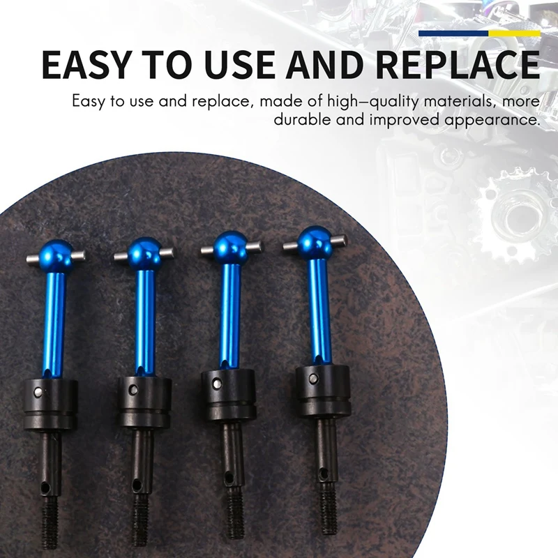 4 Stuks Metalen Universele Aandrijfas CVD 53792 voor TT-01 TT01 TT-02 TT02 TA04 1/10 RC Auto Upgrade Onderdelen [wvrae speelgoed]