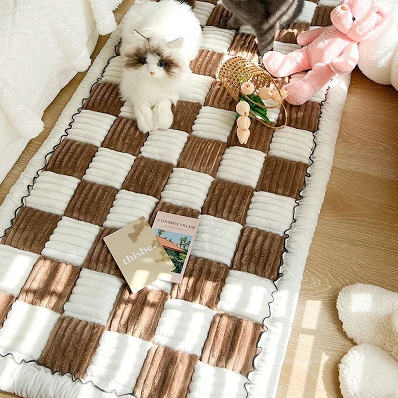 

Dog Blanket Bed Pet Cat Sleeping Mat Small Large Plaid Square Pet Mat Soft Thicken Fleece Pad Mat Sofa Cushion Pet Supplies