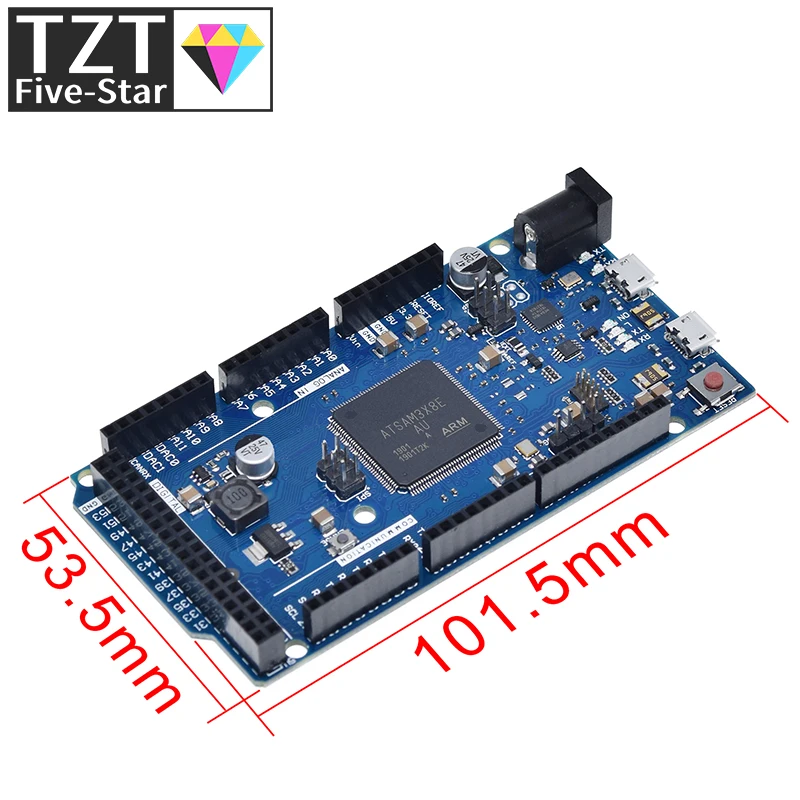 Imagem -02 - Placa Duemilanove Oficial para Arduino Arduino Due Sam3x8e 32 Bits Braço Cortex-m3 Mega2560 r3 Duemilanove 2013 Cabo