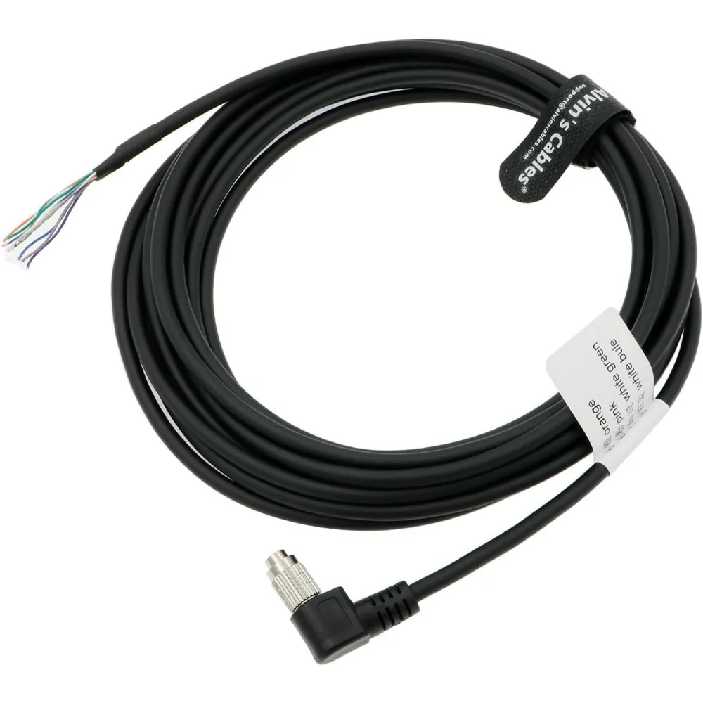 アルビンのケーブル-ヒロセ-8ピン-メス-hr25-7tp-8s-右角度-オープンエンド-ハイフレックスケーブル-ids、dahengイメージング用