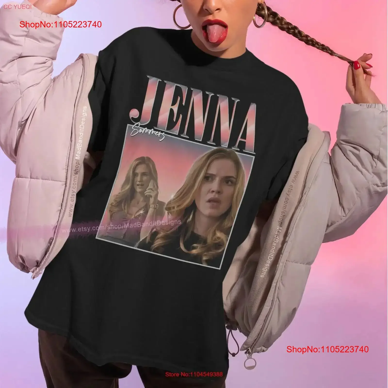 Рубашка Jenna Sommers, винтажная футболка в стиле ретро 70-х, 80-х, 90-х годов, футболка в стиле рокера M020, винтажная, растянутая, модная, повседневная, унисекс