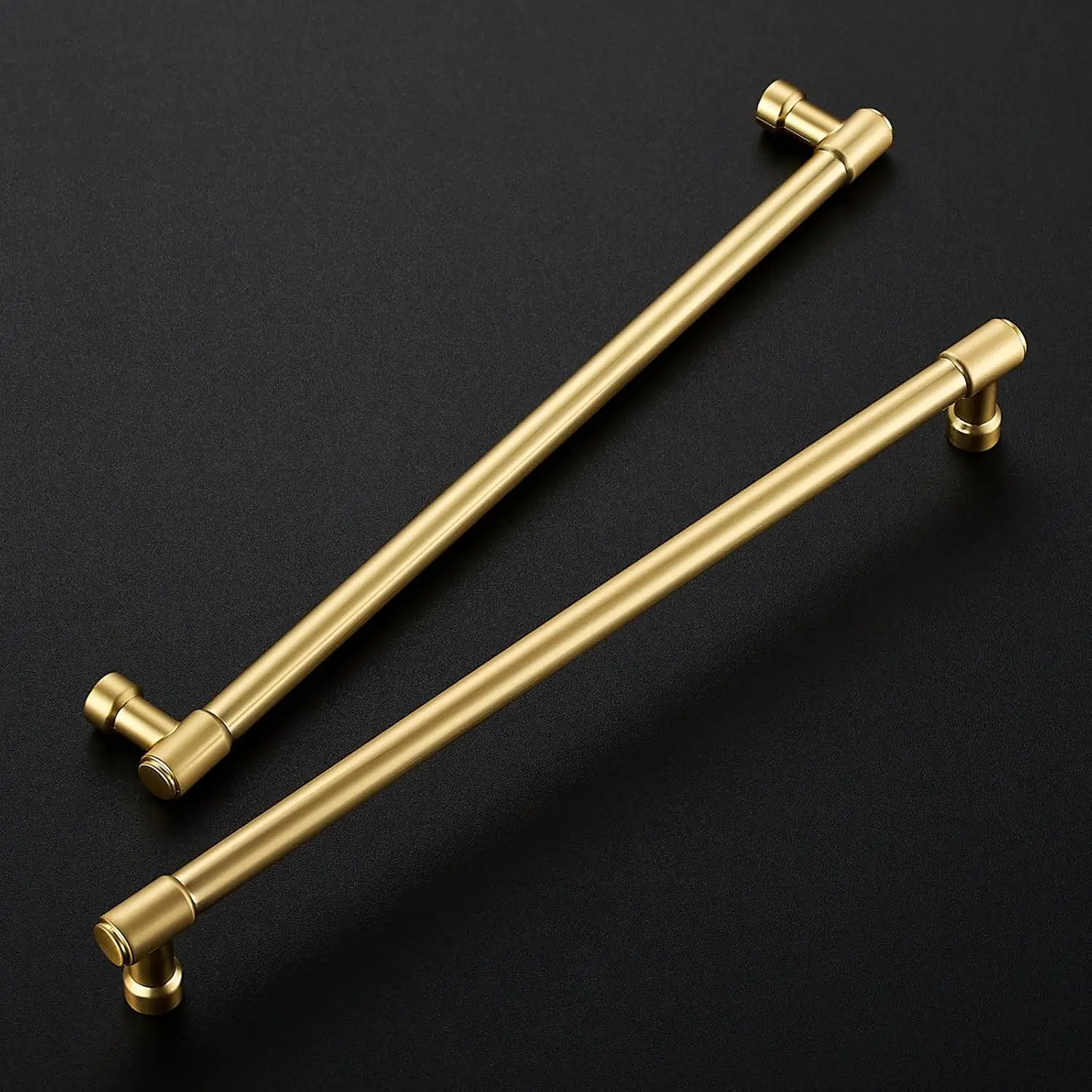 10 Inch Smooth Solid Zinc Alloy Brushed Gold Cabinet Drawer Pull Handles With Mount Screws Bulk Pack Of 30 Decorative Furniture Hardware For Kitchen Dresser Cupboard Storage Door Renovation