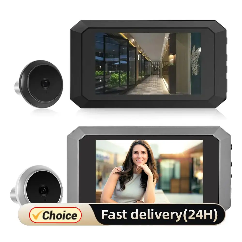 Digital Magic Eye Electronic Viewfinder 3.97in LCD Screen Safety Door Viewer 1400mAh Build-in Lithium Battery 1080P Camera