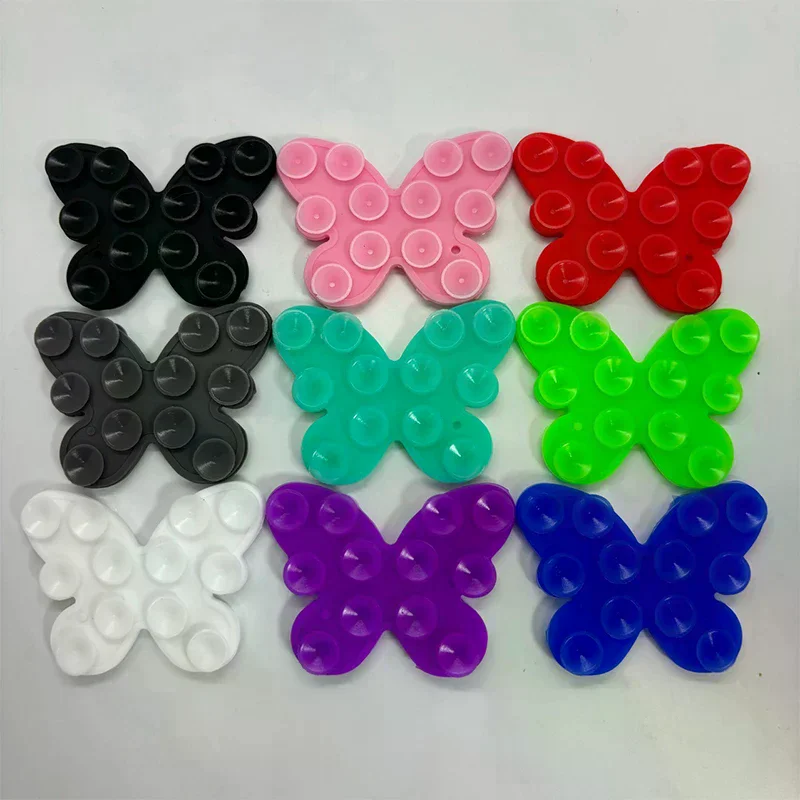 Mobile Phone Silicone Butterfly Accessory, 1Pcs Double-suction Cup