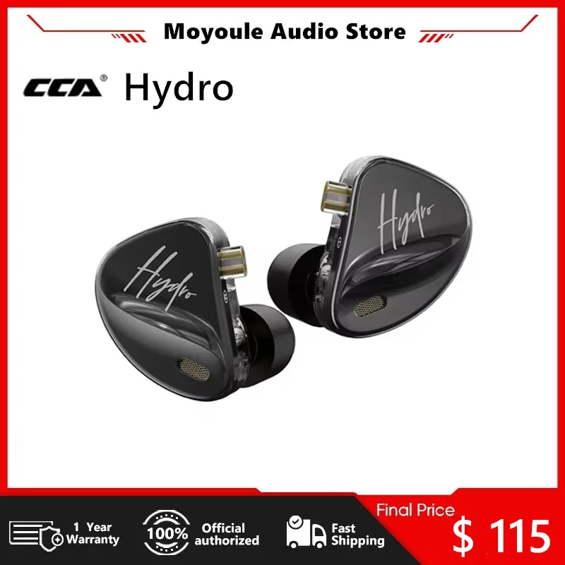 

CCA Hydro 2DD+8BA IEM In-Ear Monitor HiFi Earphones Wired Earbuds with Detachable Cable Headphone for Musicians Audiophiles