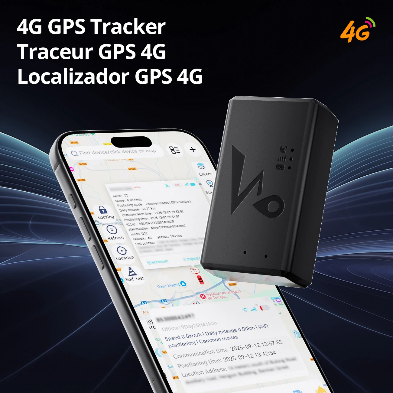 

4G GPS Tracker for Car Motorcycle Truck 10000/20000mAh Battery Long Standby GPS Tracker Magnet Vehicle GPS Locator Free APP