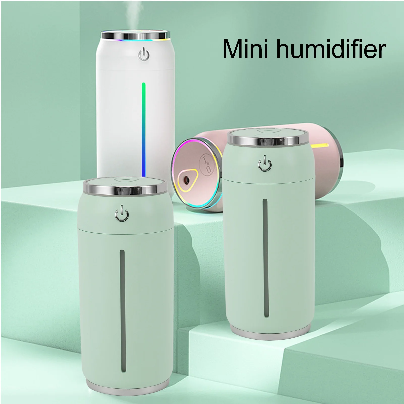 

Mini Humidifier Compact Portable USB 7 Colors Light for Office Desk Bedroom Car Air