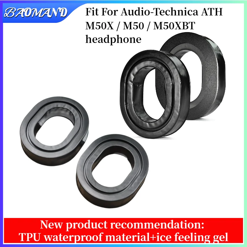 

Replacement Memory Foam Pads Ear Pads For Audio-Technica ATH M50X / M50 / M50XBT headset Cooling Gel Ear Cushion