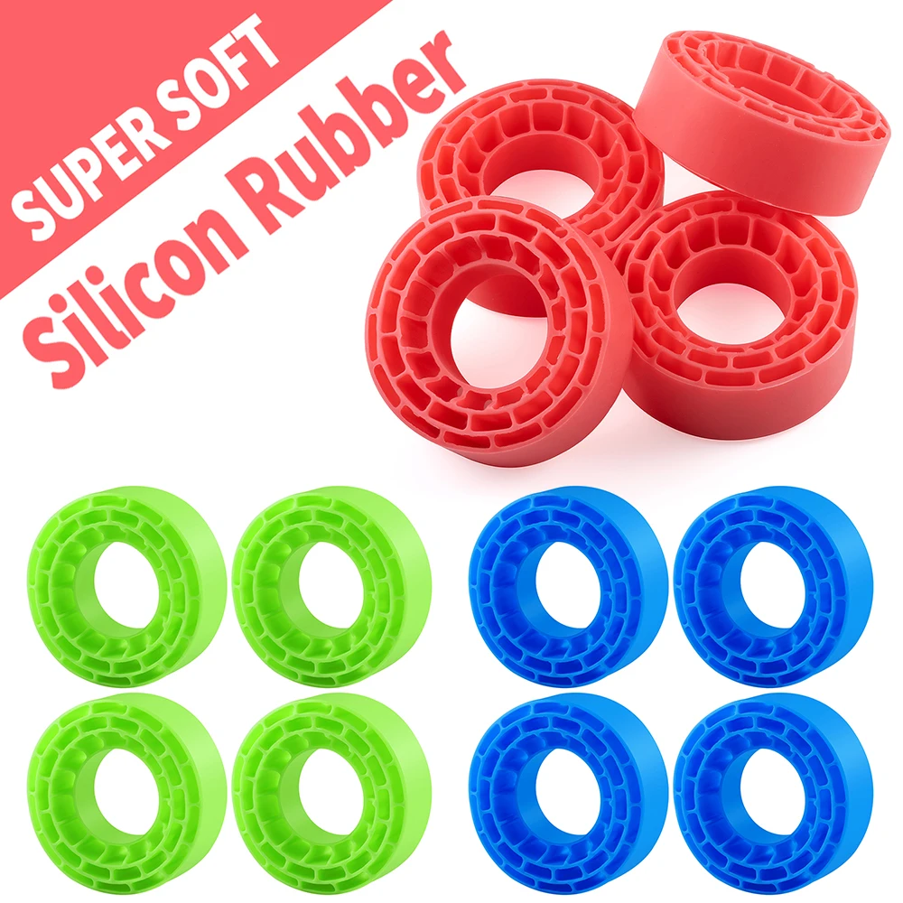AXSPEED 4Pcs Silicone Rubber Insert Foam 60x23mm Fits 1.3