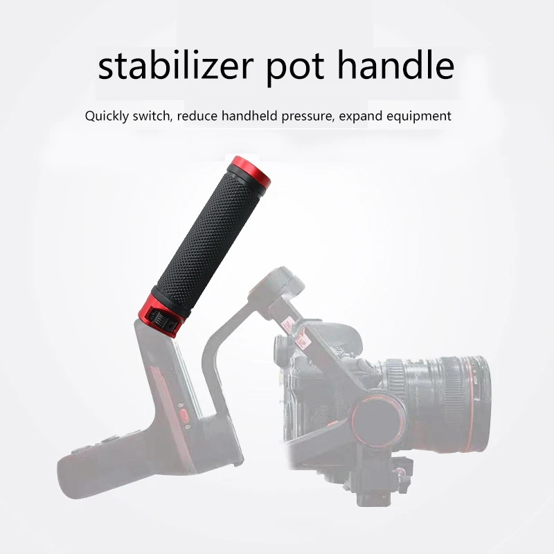 New Handheld Gimbal Stabilizer Quick Release Handle Suitable for WEEBILL LAB/S Handle 1/4 Inch 3/8 Inch Mounting Hole Cold Shoe