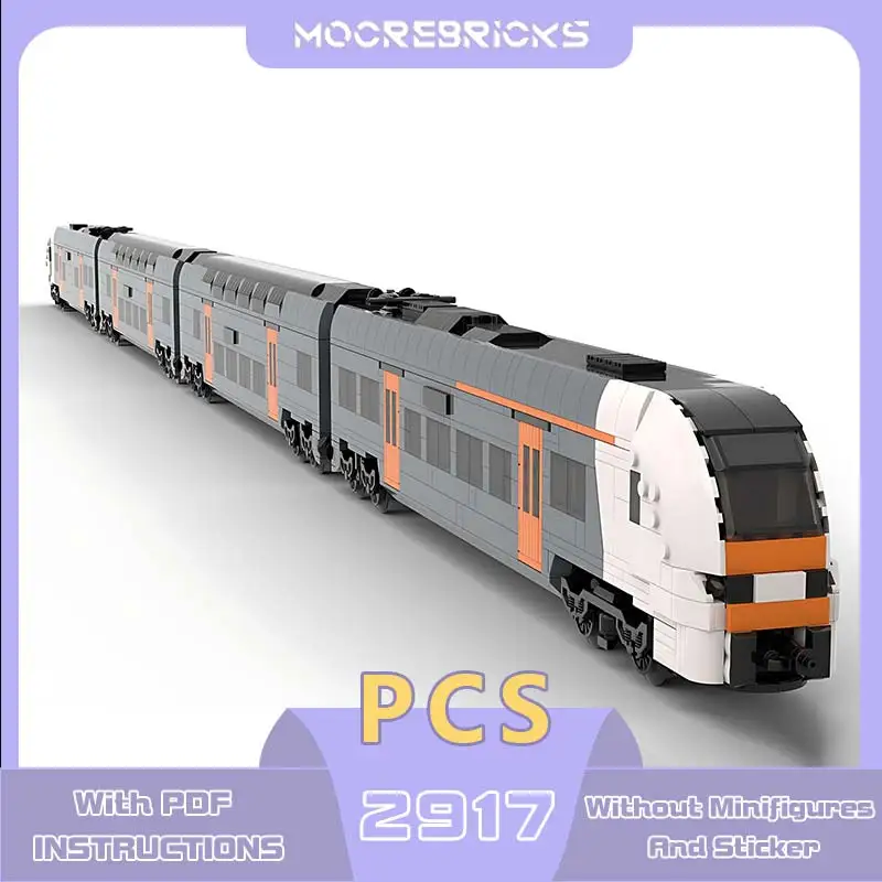 

Hot Sale RRX - Rhein-Ruhr-Express Model Bricks MOC-74130 High-tech Transportation Train Building Blocks Creative Toy Kids Gift