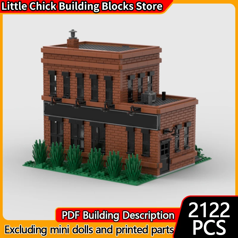 

City Street View Model MOC Building Bricks Pressed Steel Factory Modular Technology Children Holiday Gifts Assemble Toys Suit