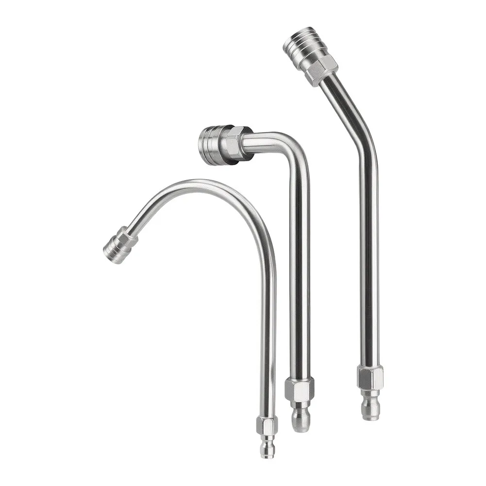3 Piece Stainless Steel Pressure Washer Extension Wand Set For Triple Angle for Gutter Fence Roof Cleaning Tasks