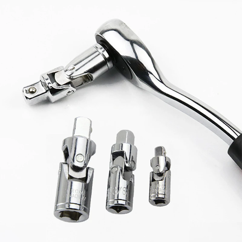 

3PCS 1/2 3/8 1/4 Socket Universal Joint Sleeve Steering Adapter Tool For Hexagon Side Handle Free Shipping