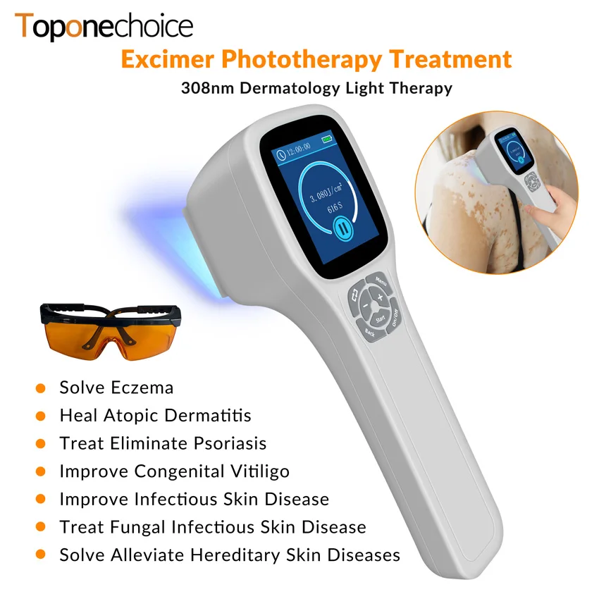 

Vitiligo Lamp for Home Use 308nm UVB Lamp for Vitiligo Phototherapy Light Therapy for Psoriasis Spots Eczema Skin Diseases