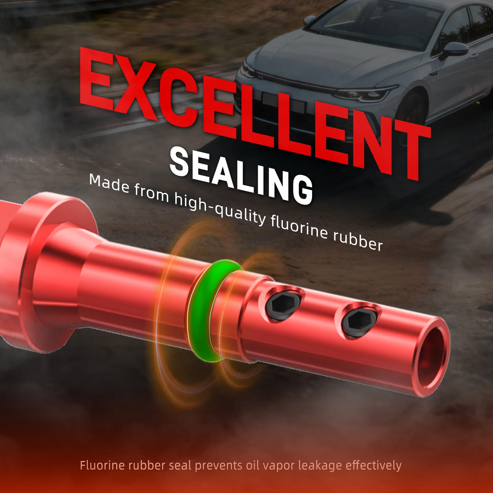 BEVINSEE オイルレベルゲージハンドル EA211 1.0TSI 1.4TSI用、アウディ A1 A3 Q2 Q3、VW ゴルフ MK7、セアト イビサ用、04E115611AC代替品