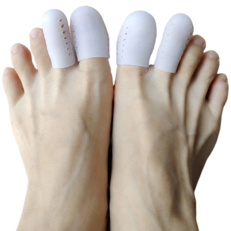 2pieces=1pair Finger Feet Protector Gel Silicone Bunion Corrector Toe Separators Spacer Corn Callus Remover Pain Relief