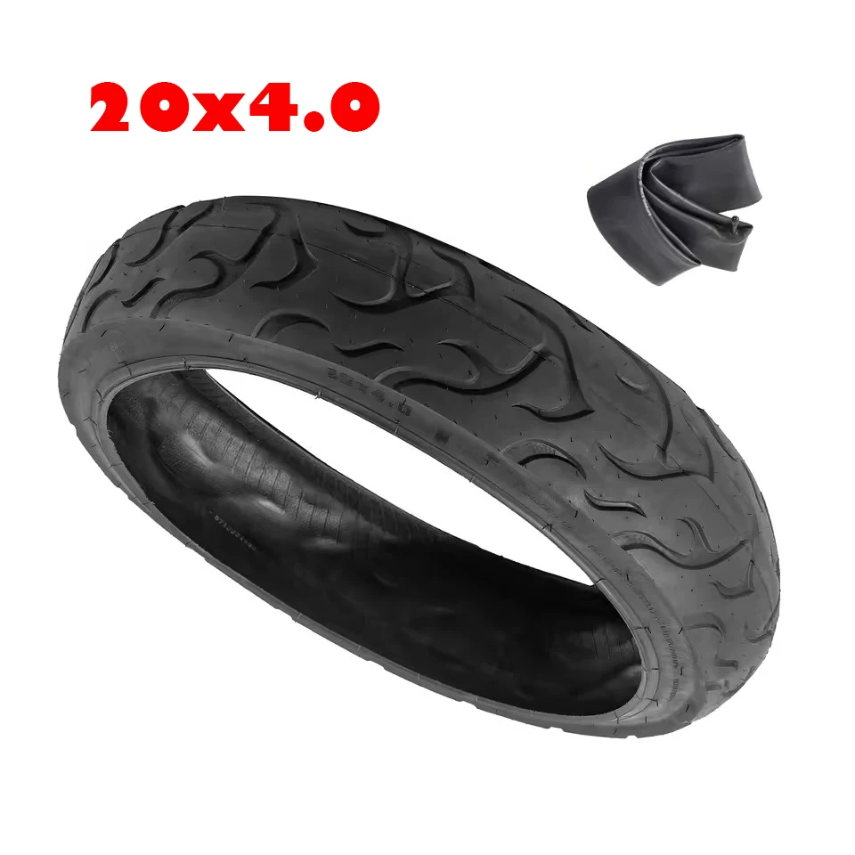 

20x4.0 Fat Bike Tire & Inner Tube for Electric Bike Snow Beach Riding - Heavy Duty Tires Durable All-Terrain Cycling Accessories