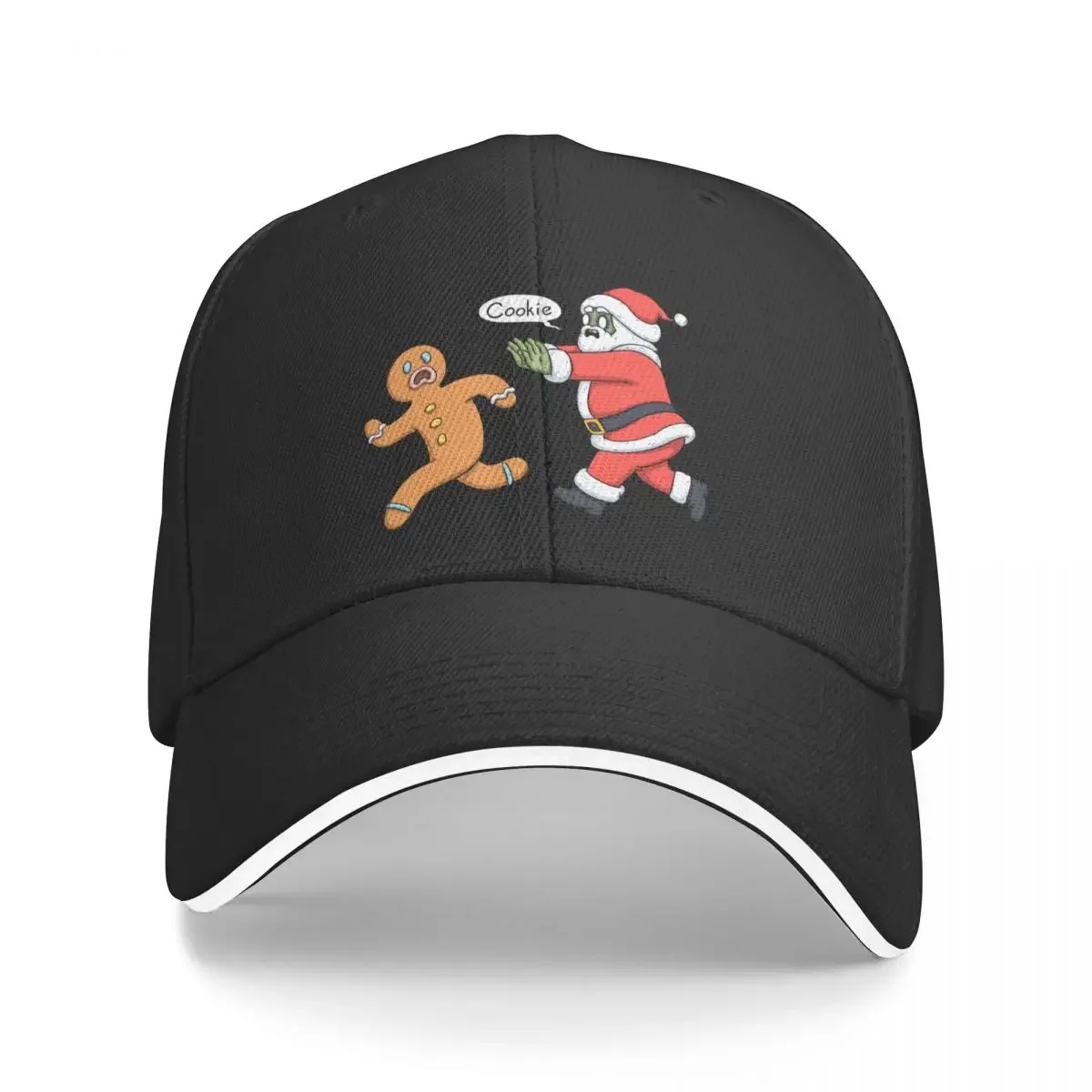 zombie santa and gingerbread man Baseball Cap Trucker Hat Fluffy Hat Gentleman Hat Caps Women Men's